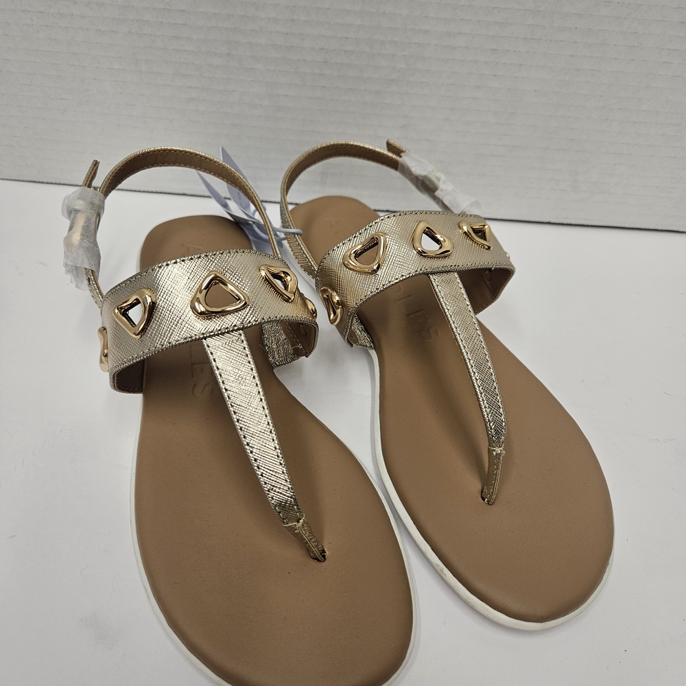 AEROSOLES Gold and Tan Sandals